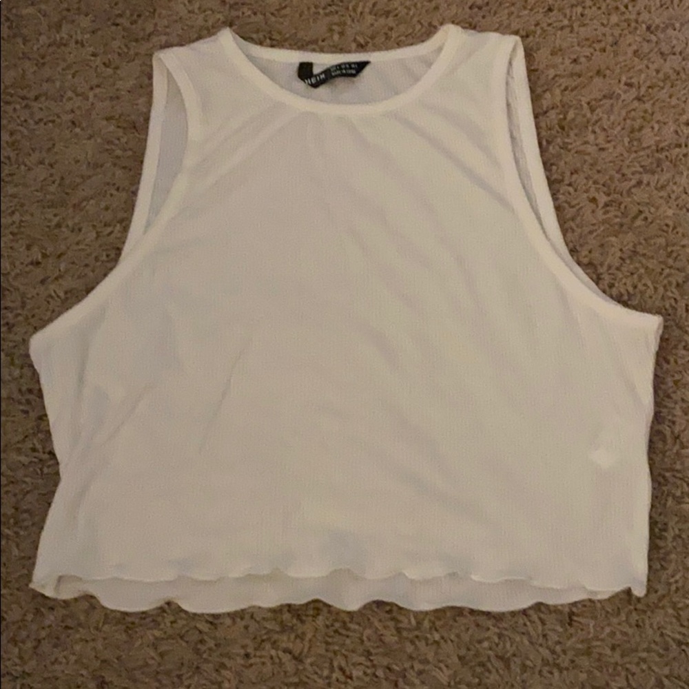 white tank top